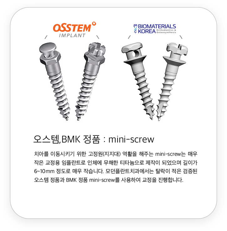 오스템,BMK 정품 : mini-screw